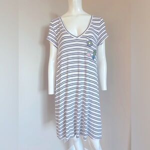 American Eagle Soft Sexy T-shirt Dress Striped Swim Cover-up Beach Size Large